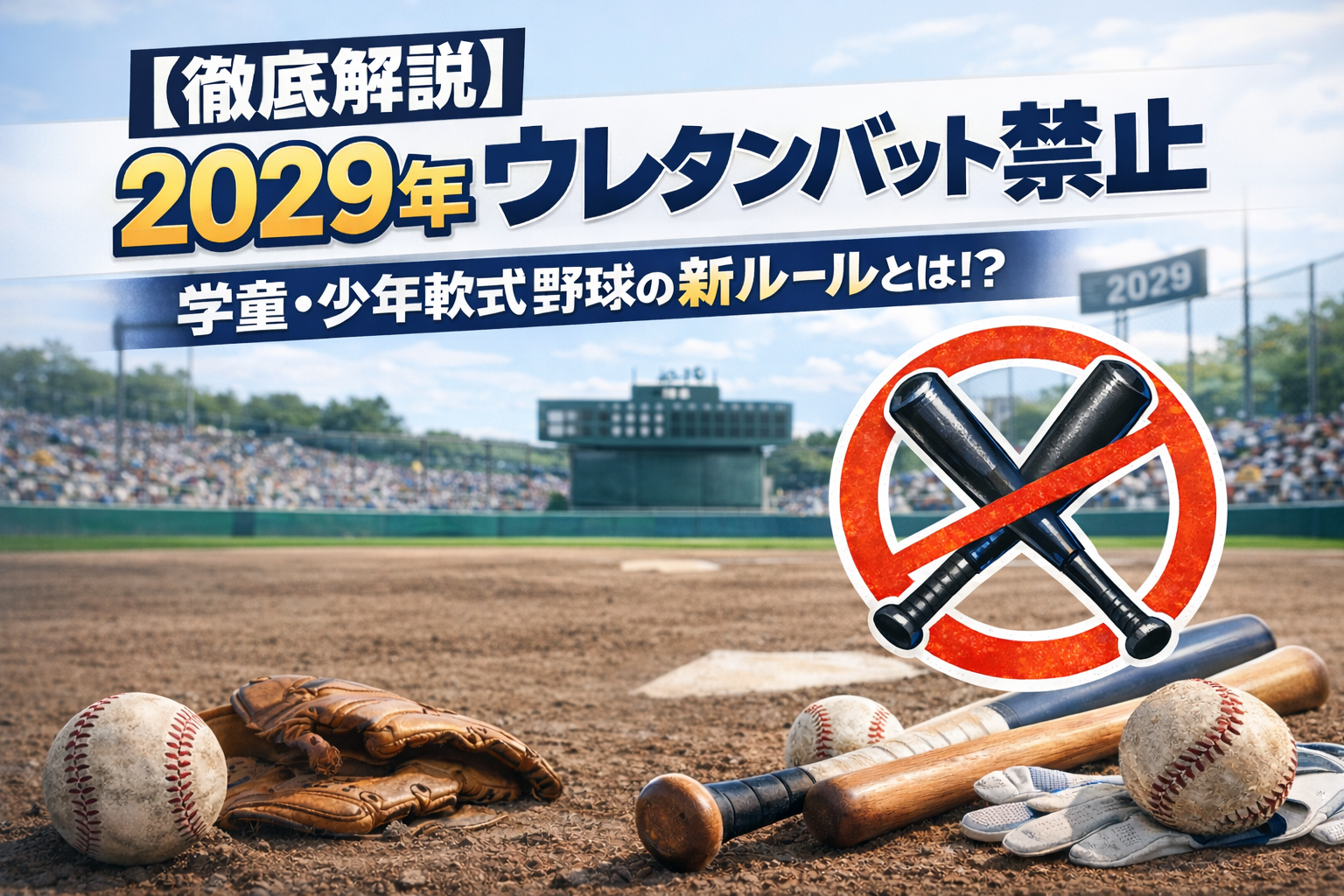 カタリスト3 Louisville slugg 2029年ウレタンバット禁止 徹底解説】2029年ウレタンバット禁止｜学童・少年軟式野球の新ルールと