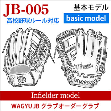 オーダー】【内野手】硬式高校野球ルール対応 和牛JBオーダーグラブ JB 