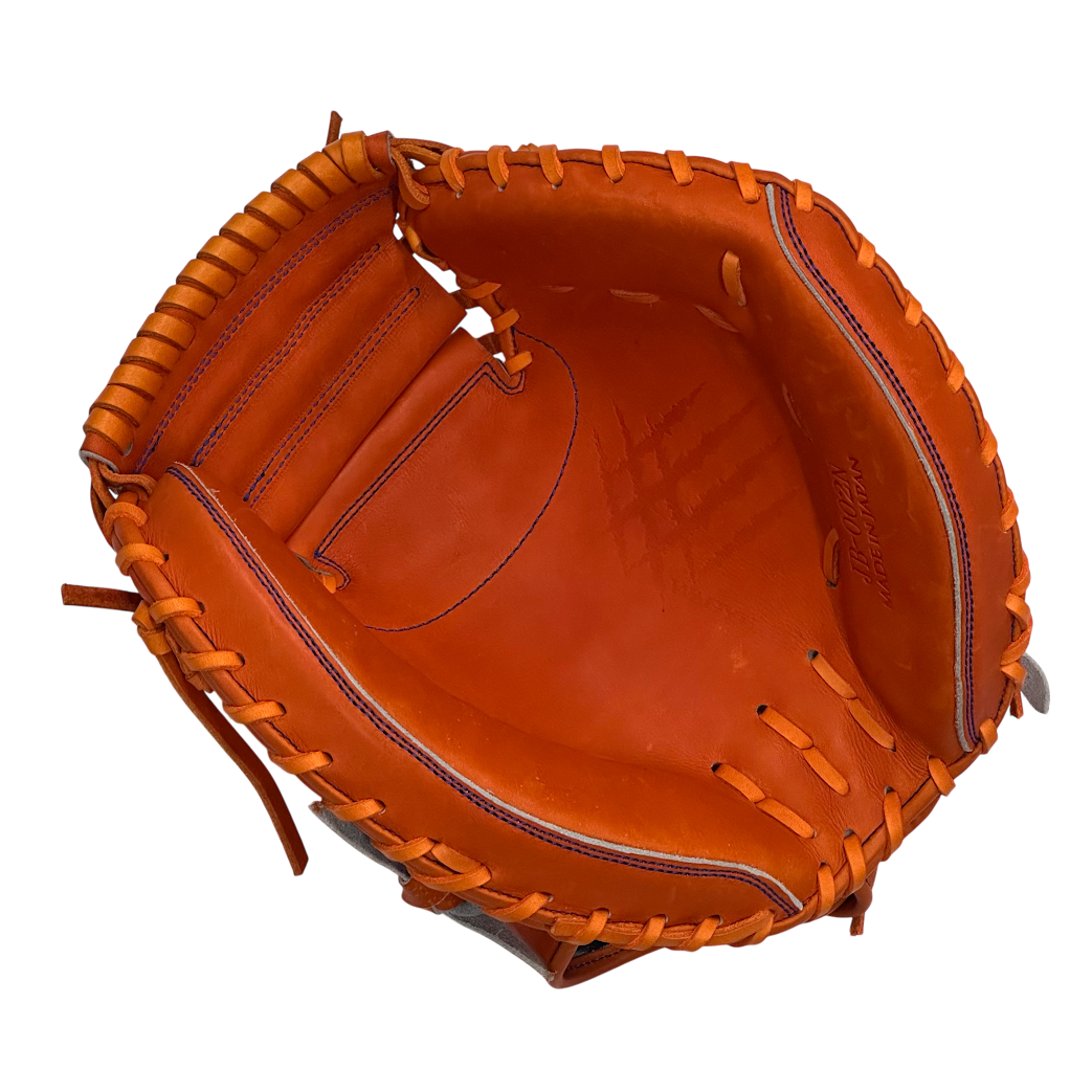 【公式メーカー限定】ナチュラル和牛JBミット/002NORG/ゴールド×オレンジ/高校野球ルール対応