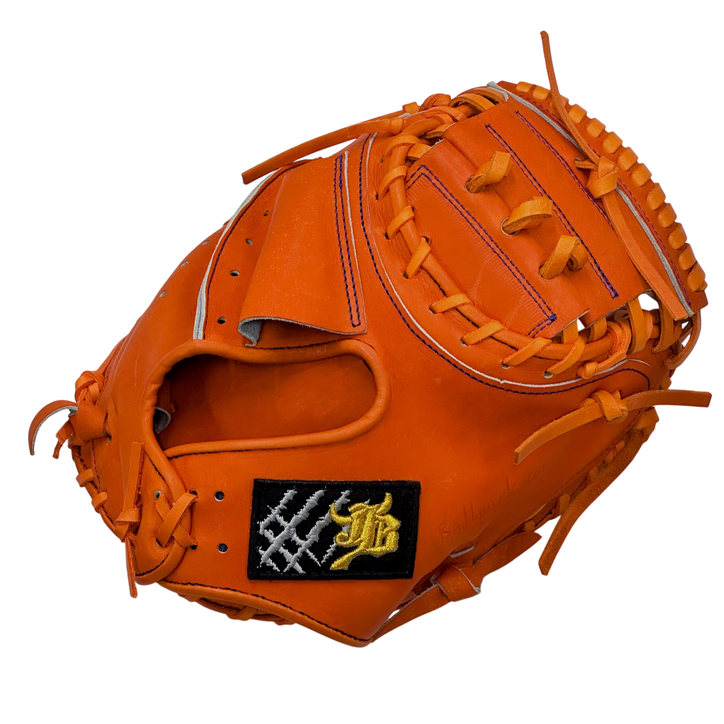 【公式メーカー限定】ナチュラル和牛JBミット/002NORG/ゴールド×オレンジ/高校野球ルール対応