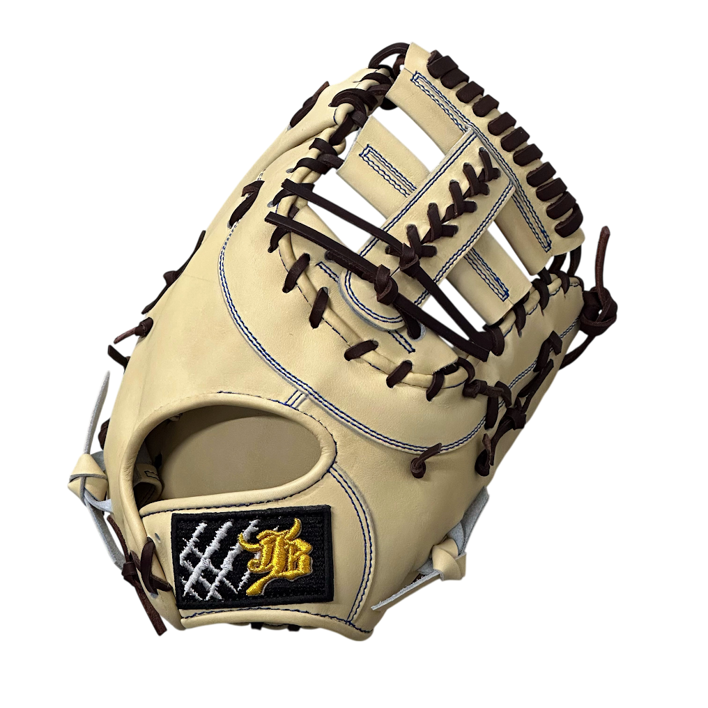 【公式メーカー限定】ナチュラル和牛JBミット/JB-003E/キャメル/一塁手用ミット/高校野球ルール対応