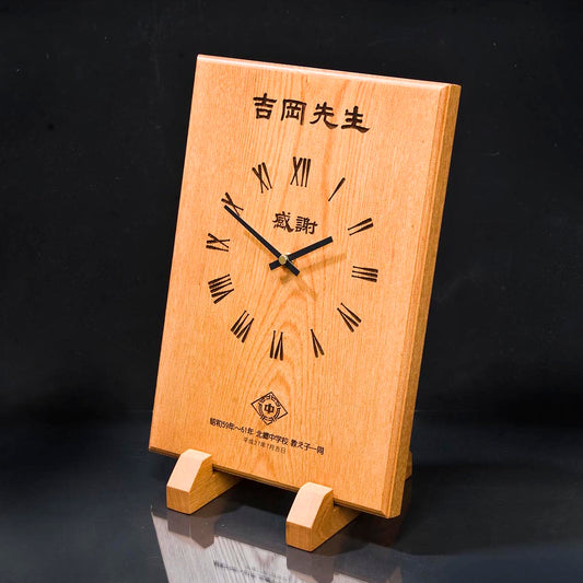 野球記念品｜木製・けやき時計