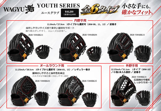【新商品】中学生のグラブ、大人用で大丈夫？｜身体に合うグラブが上達の近道「WAGYU JBユースグラブ」誕生