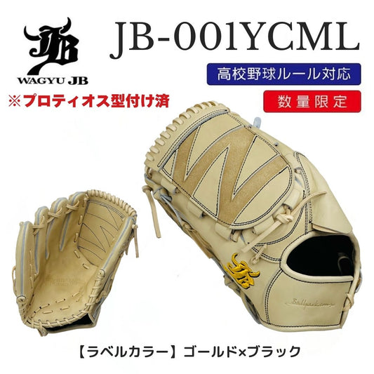 【1点限り/即出荷可】WAGYU JBグラブ/001Yモデル/キャメル/JB23-001YCML-L※型付け済