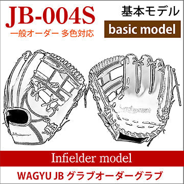 【オーダー】【内野手】硬式WAGYU JB(和牛JB)多色オーダーグラブ JB-004S