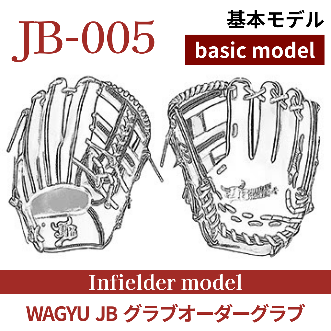 オーダー】【内野手】硬式WAGYU JB(和牛JB)オーダーグラブ JB-005 オーダー】【内野手】硬式WAGYU JB(和牛JB)オーダーグラブ JB-005