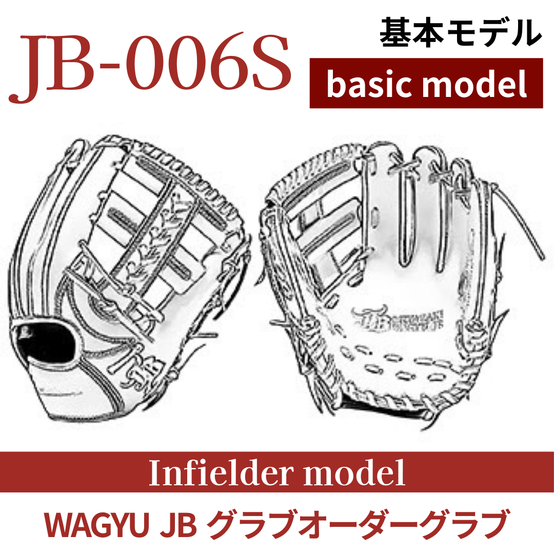 【オーダー】【内野手】硬式WAGYU JB(和牛JB)オーダーグラブ JB-006S