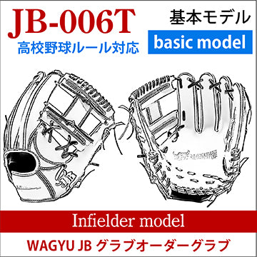 【オーダー】【内野手】硬式高校野球ルール対応 和牛JBオーダーグラブ JB-006T