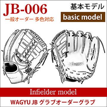【オーダー】【内野手】硬式和牛JB多色オーダーグラブ JB-006
