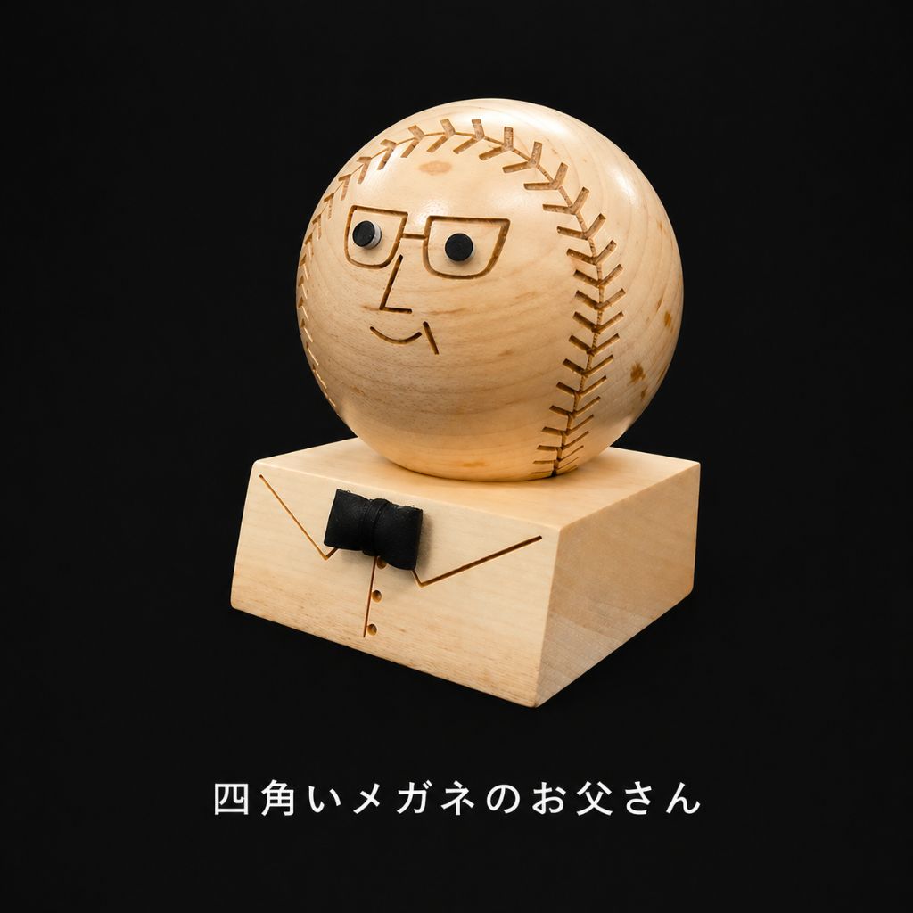 父の日限定デザイン～ 木製ボール＆木製台座【数量限定30個】 – ボール