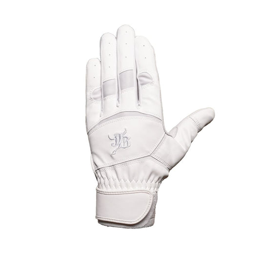 【予約受付中】バッティング手袋/ホワイト/高校野球対応