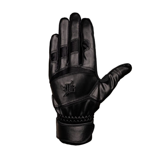 【予約受付中】バッティング手袋/ブラック/高校野球対応