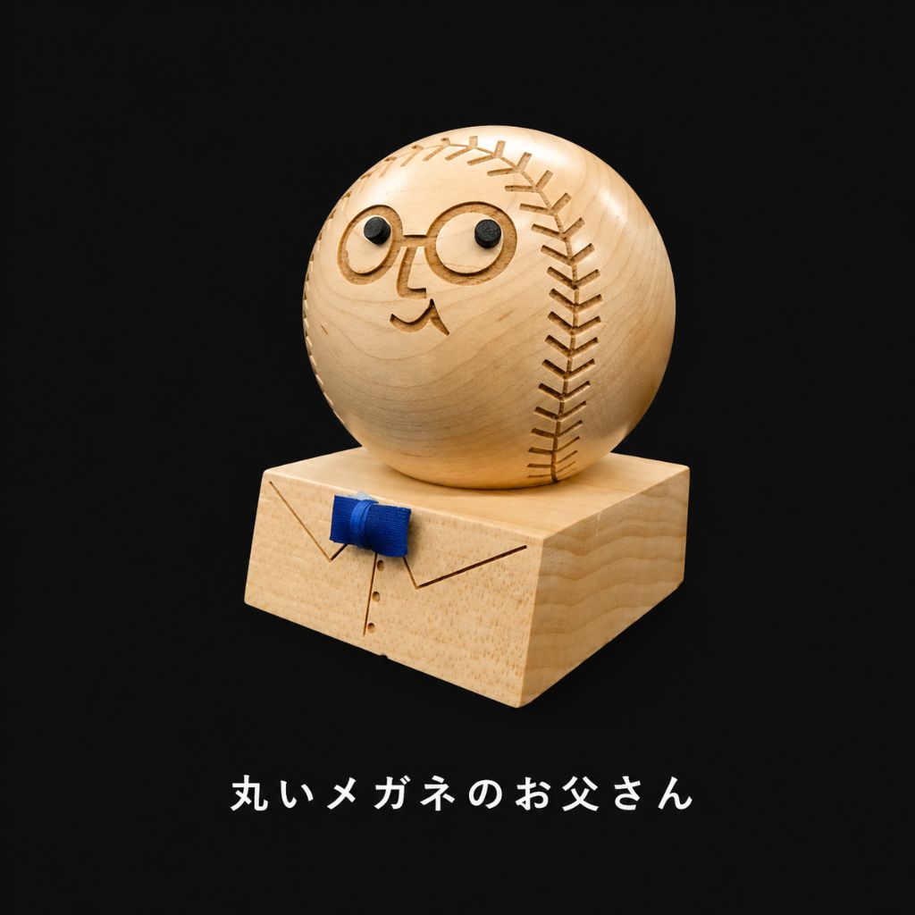 ～父の日限定デザイン～ 木製ボール＆木製台座【数量限定30個】