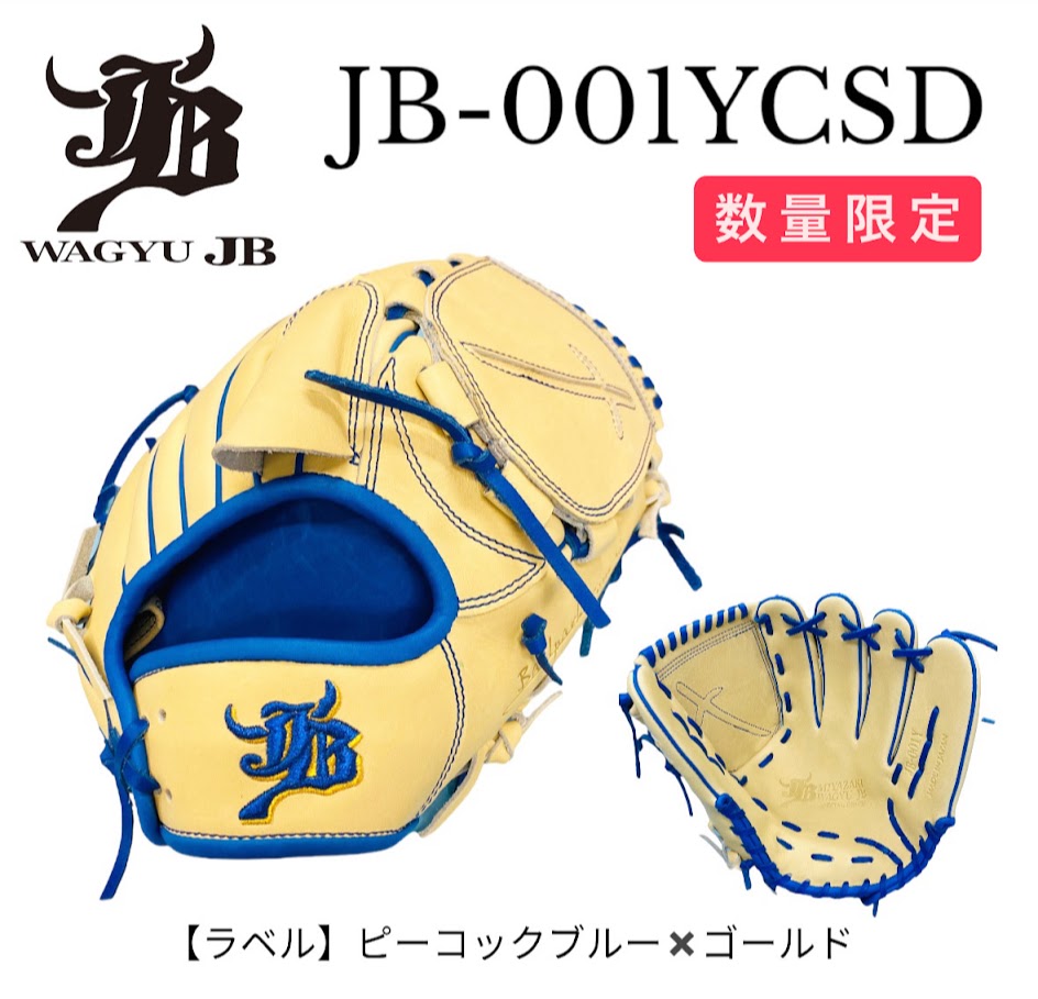 【限定商品】WAGYU JBグラブ/JB-001YCSD/硬式用/投手用/右投げ用/型付け可能