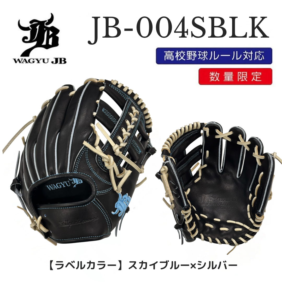【限定商品】WAGYU JB(和牛JB)グラブ/004Sモデル/ブラック/JB25-004SBLK-08