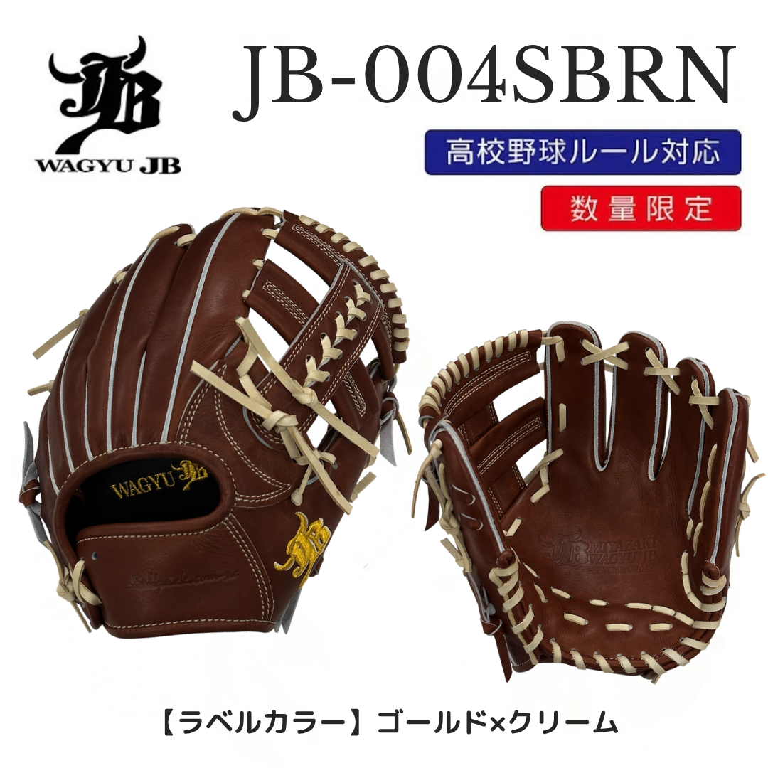 【限定商品】WAGYU JB(和牛JB)グラブ/004Sモデル/ブラウン/JB25-004SBRN-08