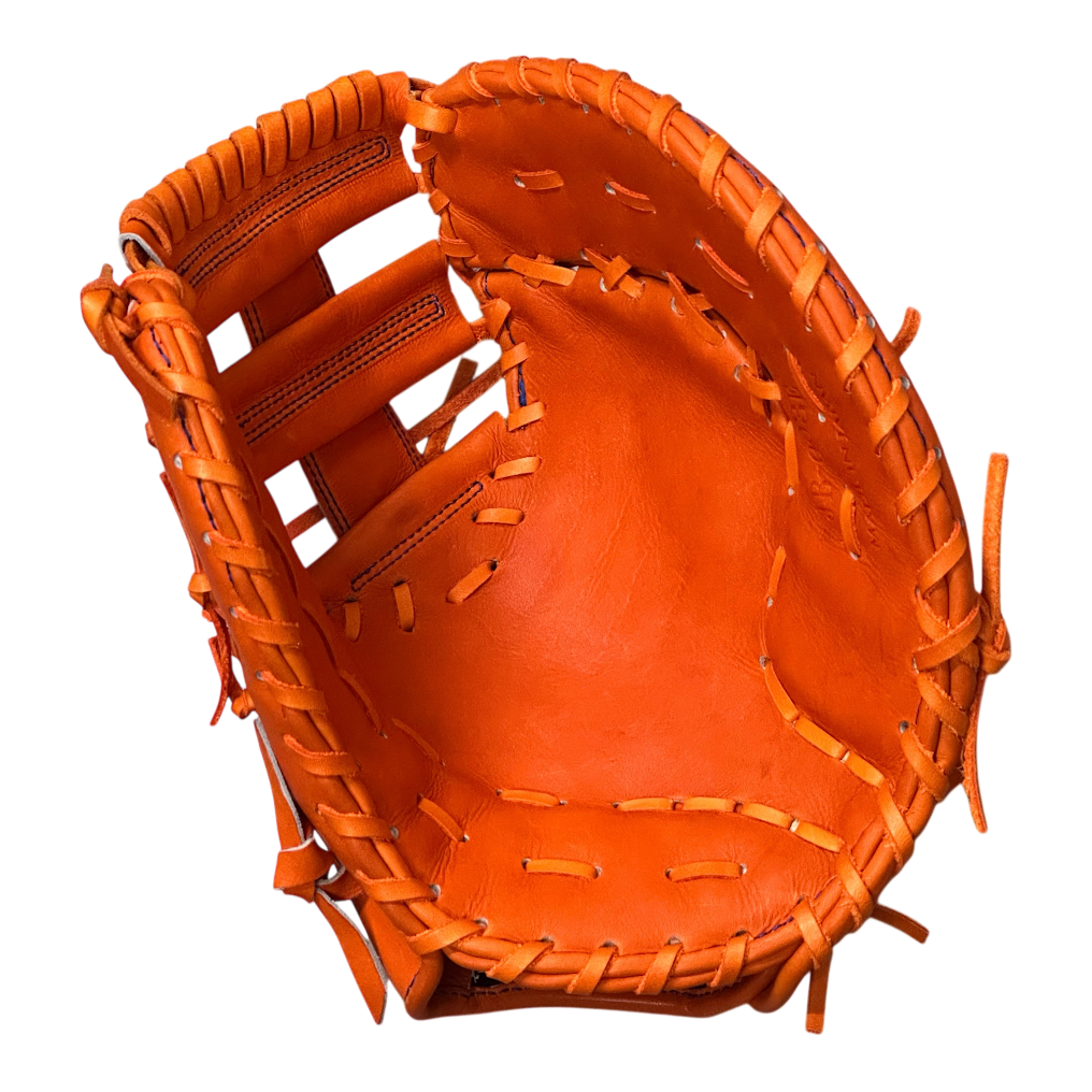 【公式メーカー限定】ナチュラル和牛JBミット/JB-003E/オレンジ/一塁手用ミット/高校野球ルール対応