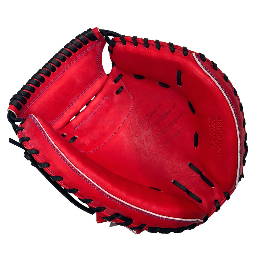 【公式メーカー限定】ナチュラル和牛JBミット/JB-002S/パワーオレンジ/捕手用ミット/高校野球ルール対応